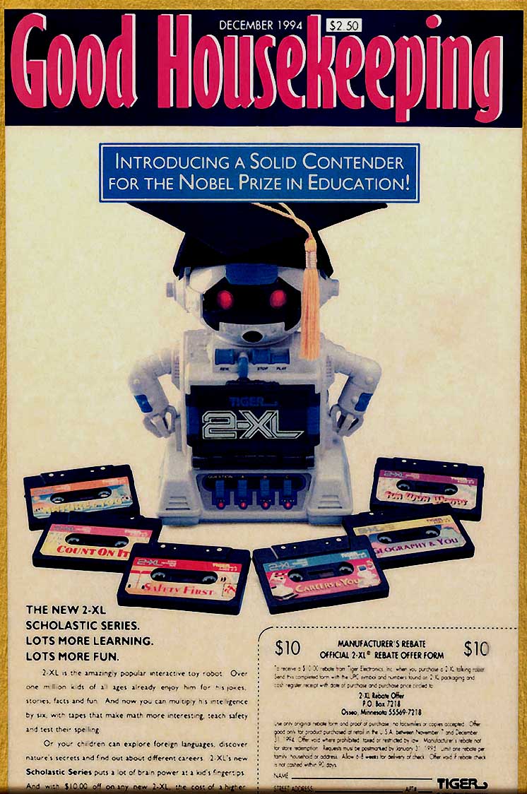 Au Pays des Contes - Tiger 2-XL Robot (partially lost compact cassette tape edutainment games; 1992-1995)