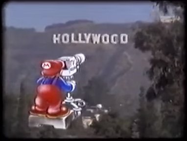 Screenshot of the final stage of Mario Takes America.