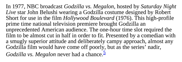 Excerpt of the special from David Kalat's book "A Critical History and Filmography of Toho's Godzilla Series, 2d Ed."