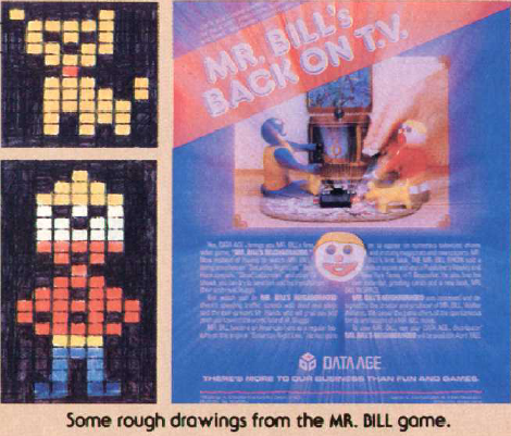 File:Mr Bill unreleased Atari 2600 game drawings.png