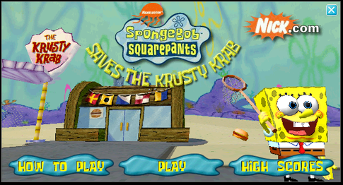 One of 3D Groove's games, "Spongebob Squarepants Saves the Krusty Krab"