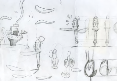 Sketches for Duckie (Pato).