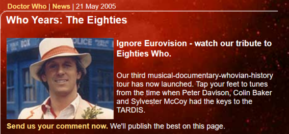 Screenshot of the release announcement of the Eighties Documentary.