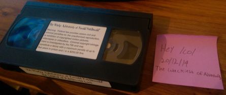 Front of VHS + timestamp.