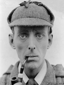 James Bragington as Sherlock Holmes.