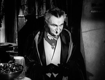 One of six screenshots of the second pilot version of My Fair Munster, taken from America's First Family of Fright, showing Grandpa.