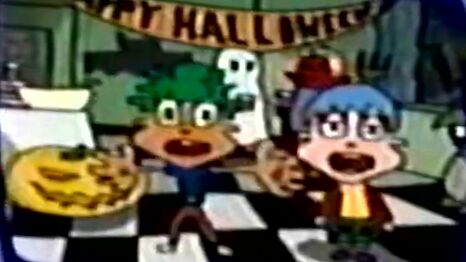 A better quality screenshot from the lost Halloween Party segments