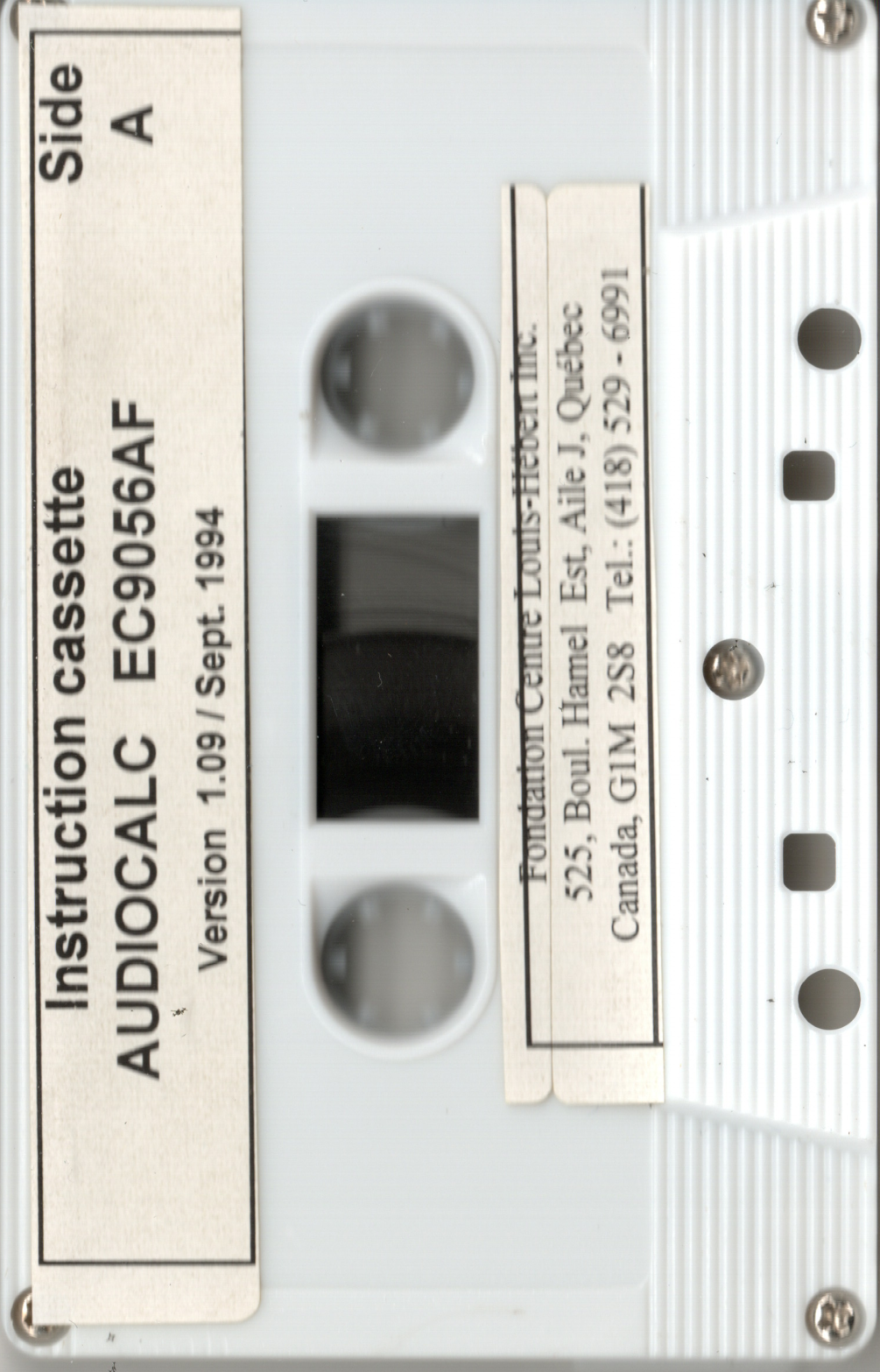 Instruction Cassette Audiocalc EC9056AF Version 1.09 September 1994