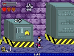 Dot in a laboratory stage.