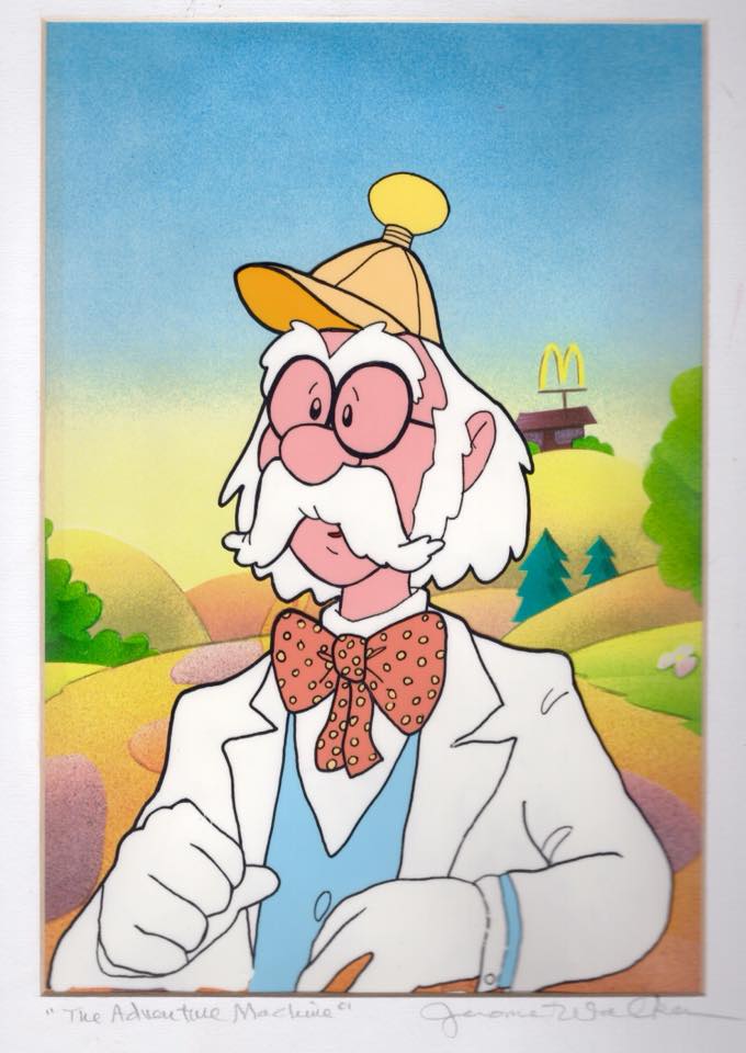 Animation cel of The Professor from the video.