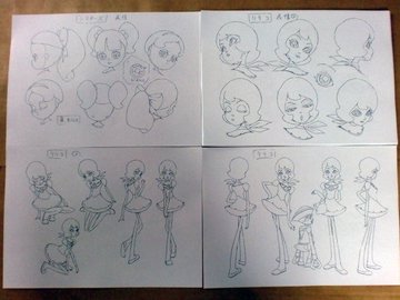 Character sketches of Ririco & Robin