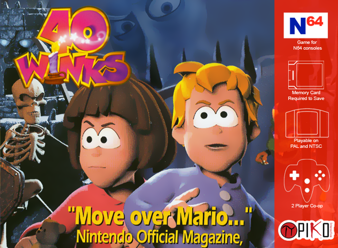 File:40-Winks N64 Piko Release Box Cover.png