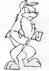 Concept art of the wolf character.