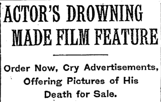 17th July 1911 issue of The New York Times' heading of Belmar publicly releasing Brighton's death footage.