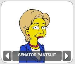 The select screen for Senator Pantsuit