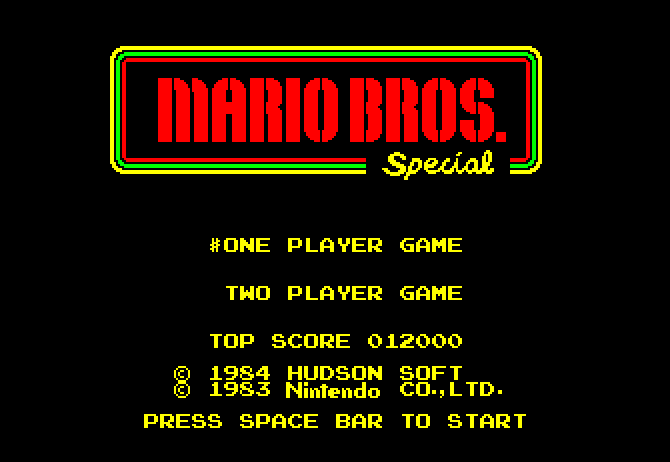 Mario Bros. Special (NEC PC-8001)
