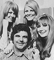 Garry Meadows with the show's models.