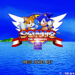 Sonic the Hedgehog 2 title screen.