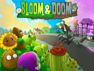 An early title screen for the "Bloom and Doom" build.