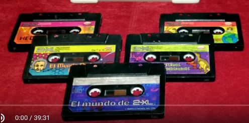 A set of five tapes, all believed to have been released in Spain. Four of these five tapes are branded by "Bizak", who is believed to have released the Tiger 2-XL robot in Spain.