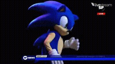 A clip of Sonic dancing from the fan simulcast