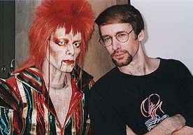 Puppeteer Rick Lyon with the Ziggy Stardust puppet.