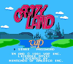 Crazy Land - Crazy Land (found build of cancelled US localization of Famicom platformer; 1991)