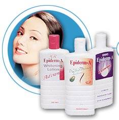 Shermaine with the Epiderm-A products.