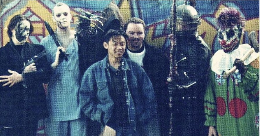 James Wan on the set of STYGIAN in 2000