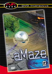 Official box art for the unreleased Nuon game, aMaze (via Internet Archive of nuon.tv).