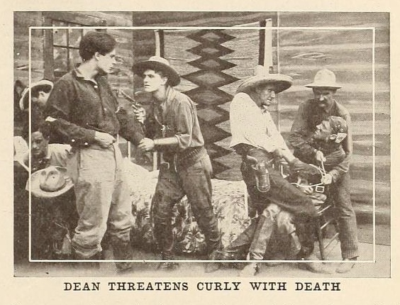 Image of the film showing Dean conducting the mutiny and threatening Curly.