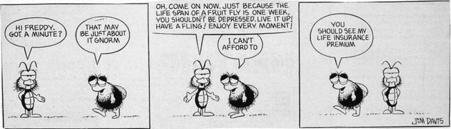 One of the strips reprinted in a Garfield celebration book.