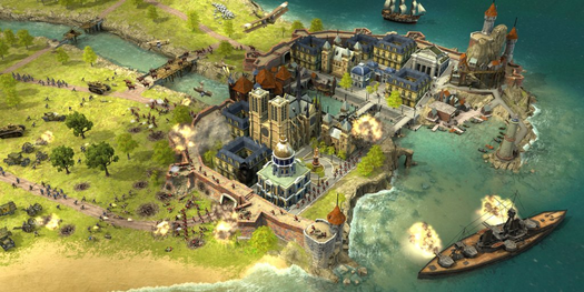 The second screenshot seems to depict the same city, although less technologically advanced.