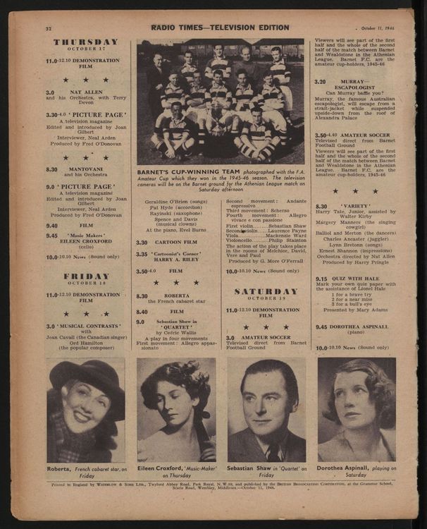 Issue 1,202 of Radio Times detailing the television coverage.