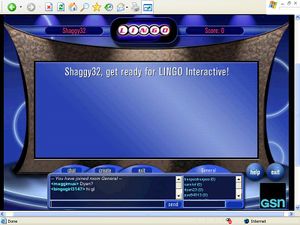 Starting screen to Lingo Interactive (2007)