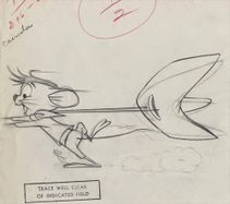 Rough sketch of Speedy Gonzales from an unknown episode.