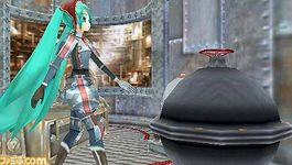 In-game screenshot of the playable demo (With Miku in the beta DIVA Room).