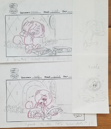 Storyboard of the second deleted scene (1/2).