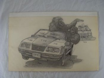 Concept art of the gorillas.
