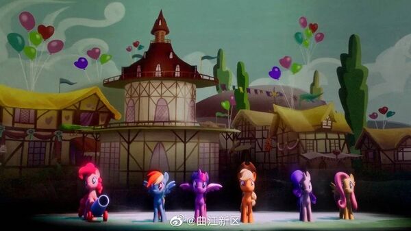 The Mane 6 in Ponyville