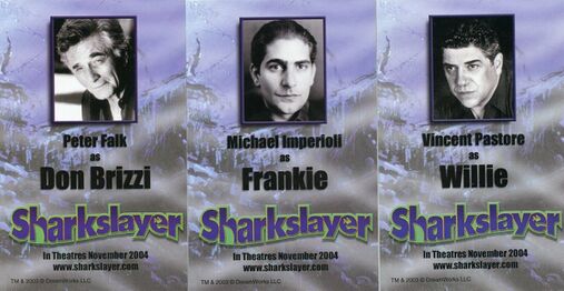 A promo card featuring the voice actor for Willie the Shark.