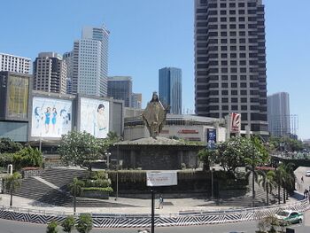 EDSA Shrine. Shown in the Tagalog version of the PSA.
