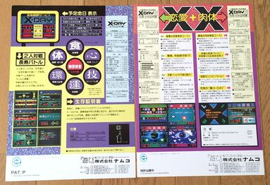 A flyer from a Yahoo auctions listing, showcasing screenshots of X-DAY 1 and 2