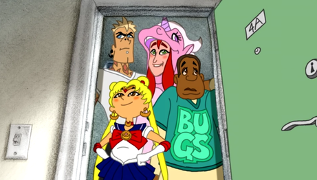 The main cast at the end.