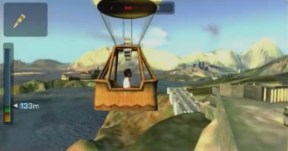 A screenshot of the playable hot-air balloon