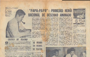 Newspaper featuring Papa-Papo.