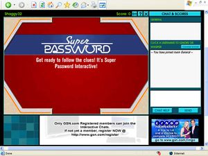 Starting screen to Super Password Interactive