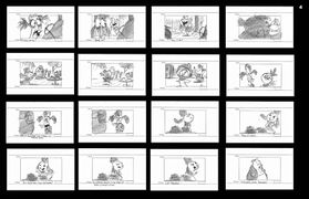 Fourth part of the first storyboard sequence.