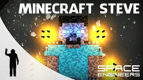 "Minecraft Steve Ship in Space Engineers" thumbnail