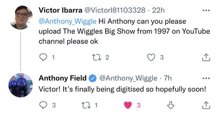 Screenshot of Anthony's tweet on Twitter confirming the digitizing process